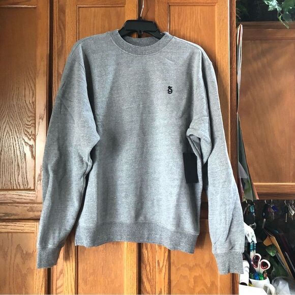 NWT Spiritual Gangster Classic Monogram Crew Neck Sweatshirt Heather Gray Size M - Picture 3 of 14